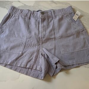 NWT GAP Purple Utility Cargo Style Jean Denim Shorts Size Large 10/12